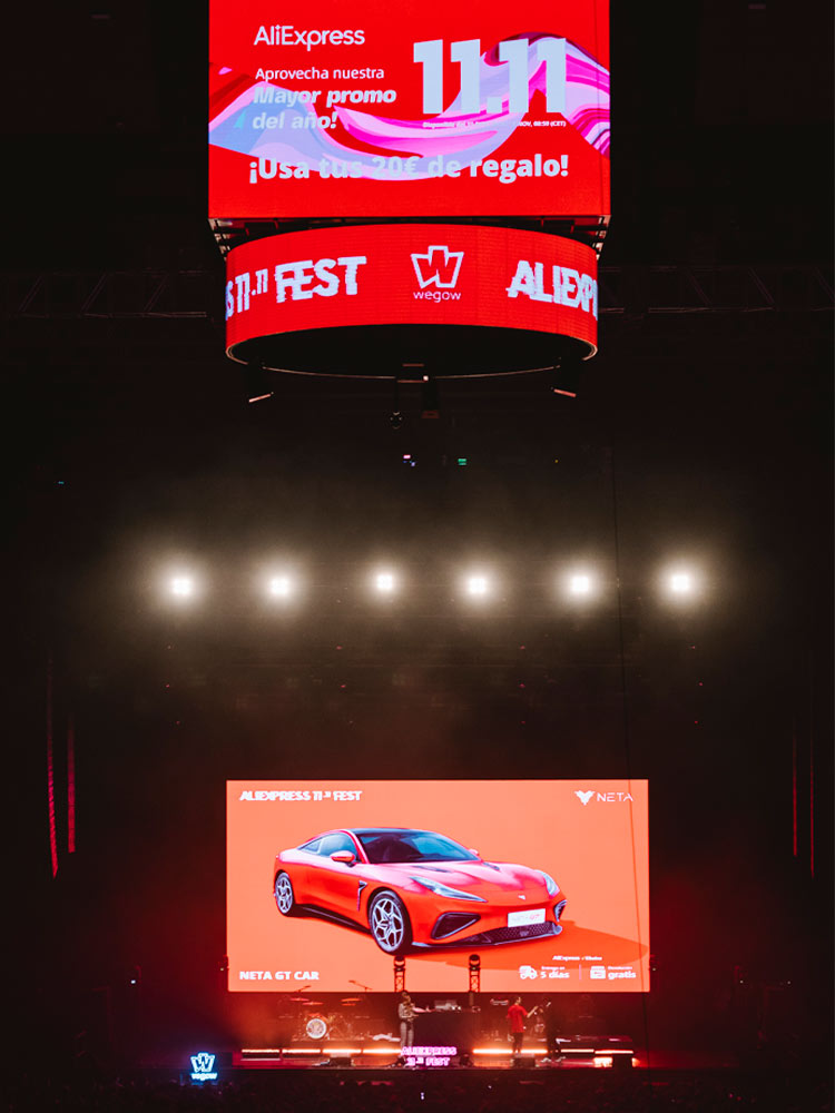 Presentación del festival 11.11 de Aliexpress el viernes 10 de noviembre en el WiZink Center de Madrid y sorteo en directo de nuestro eléctrico deportivo, el Neta GT.